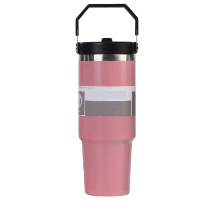 TR 30 oz Tumbler with Handle, Vacuum Insulated Water Bottle with 2-in-1 Lid and Straw,