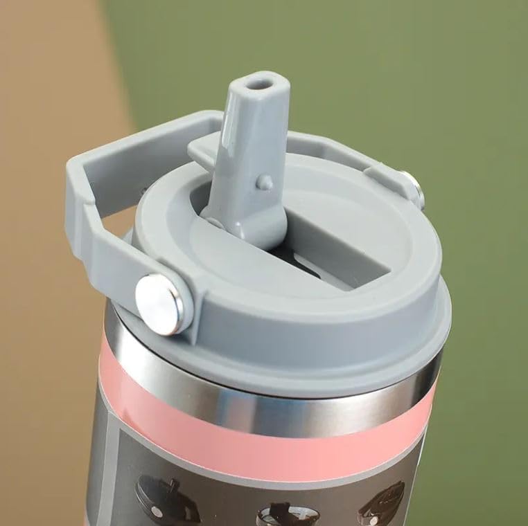 TR 30 oz Tumbler with Handle, Vacuum Insulated Water Bottle with 2-in-1 Lid and Straw,