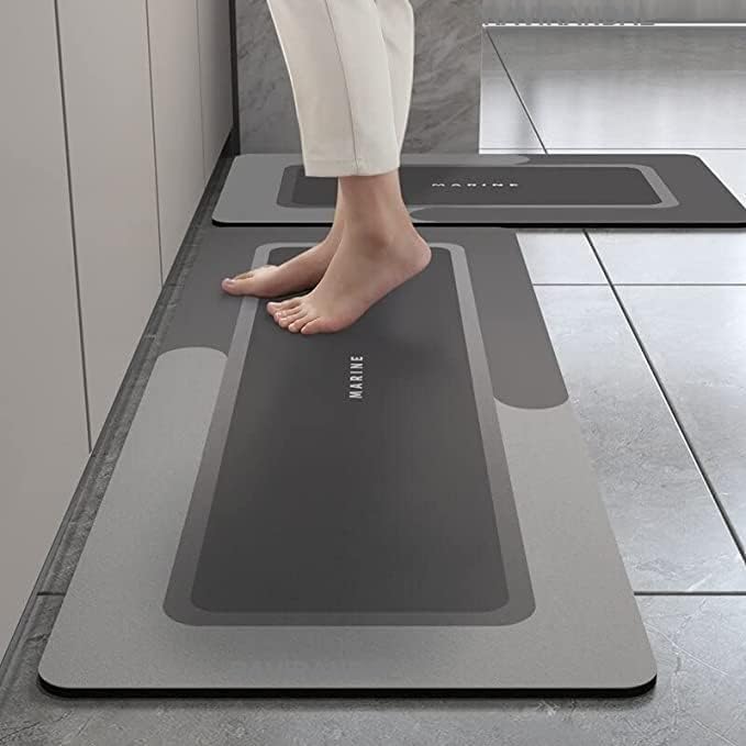 EXOFLY 2 Pcs Kitchen Mats, Waterproof Memory Foam Kitchen Rugs