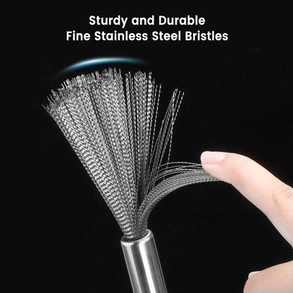 Multipurpose Stainless Steel Pots, Pans Cleaning Brush, Steel Scrubber for Kitchen Dishes Pots Pans Sink Cleaning, Non Slip Long Handle...