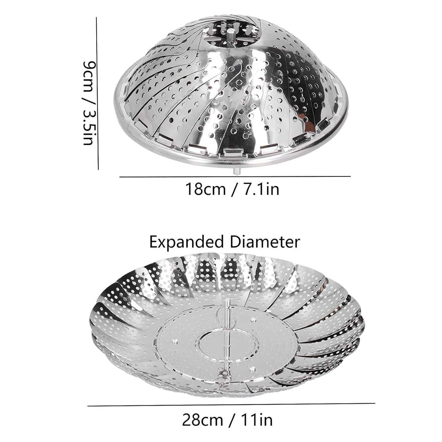 Easy to Use Retractable 410 Stainless Steel Steam Holder Food Grade for Kitchen for Home