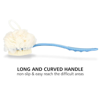Shower Body Brush With Bristles And Loofah