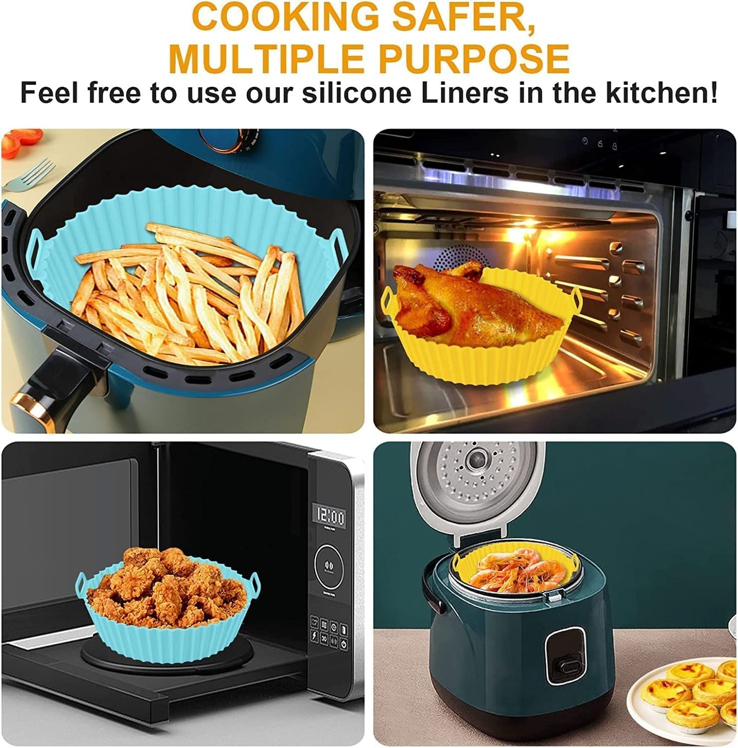 Air Fryer Silicone Reusable Baking Trays